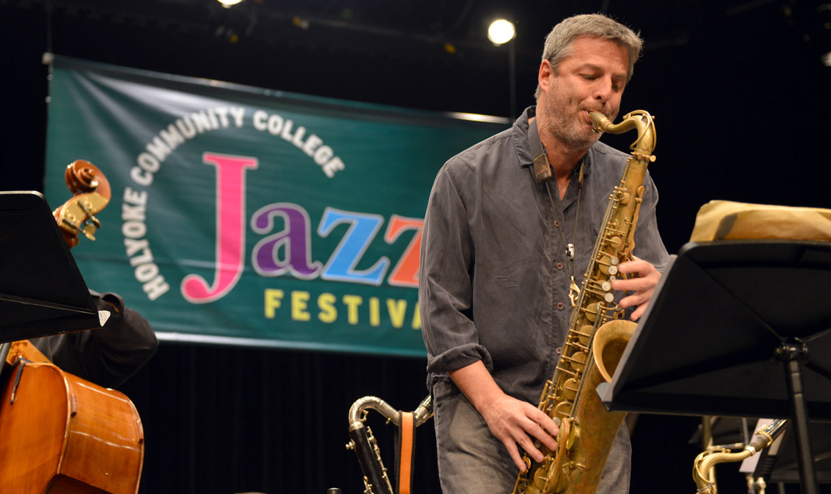 Saxophonist performs during the annual HCC Jazz Festival in 2014.