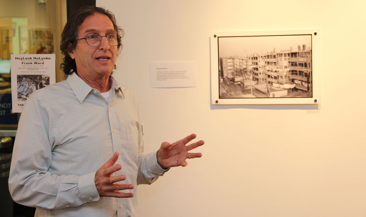 HCC visual art professor Frank Ward talks about "HeyLook HoLyoke," his exhibit of photographs on display in the Taber Art Gallery. 