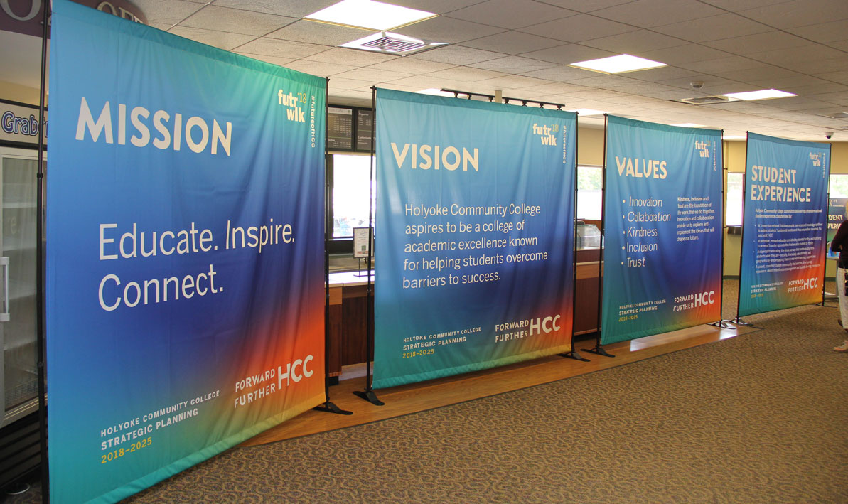 HCC unveiled its new mission, vision, values and student experience statements at a May 23 Future Walk.