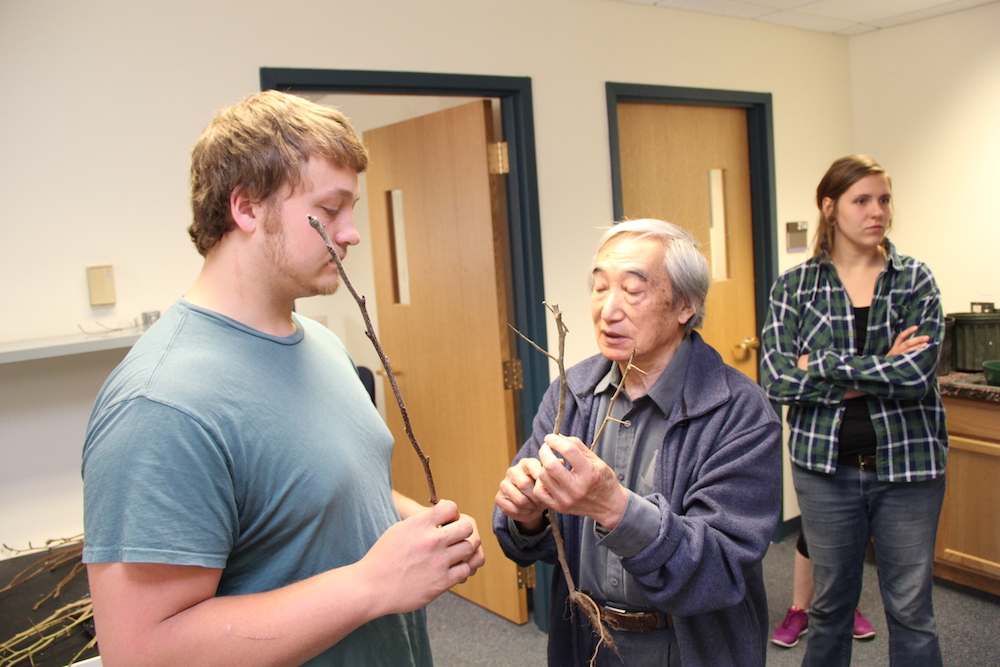 Students in a sustainable agriculture class