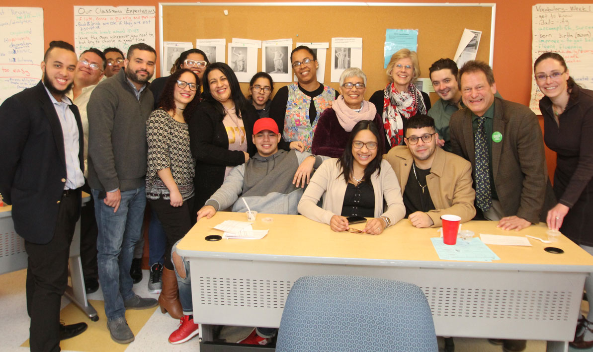 Group photo of HCC's Puerto Rican New Arrivals program celebration