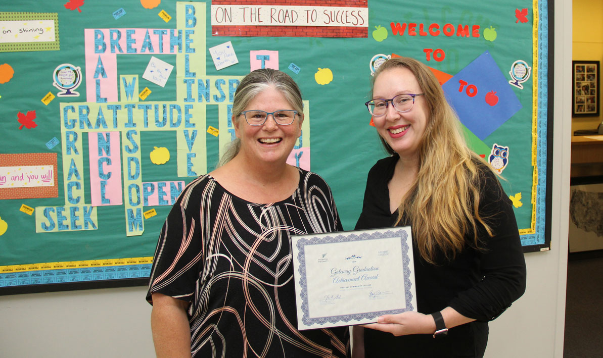 Vivian Ostrowski, coordinator, and Julissa Colon, of HCC's Gateway to College program