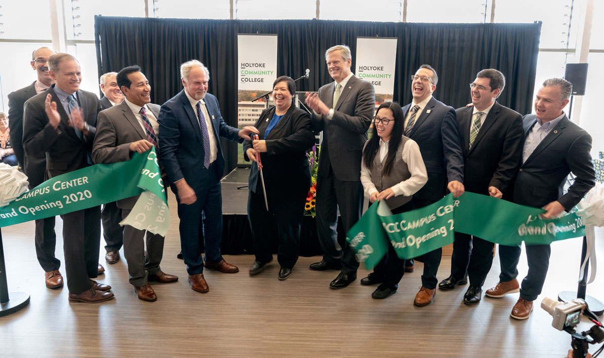 HCC Campus Center grand opening ribbon-cutting photo