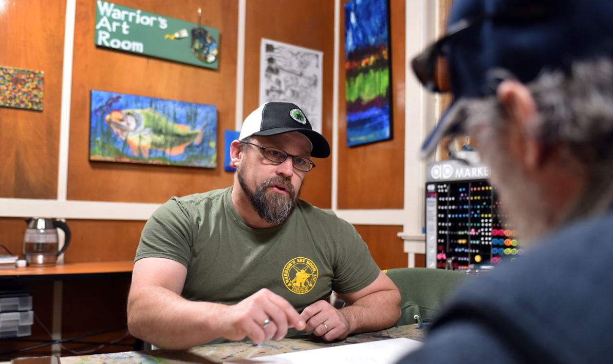 Steve Jones '15 founder of the Warrior's Art Room