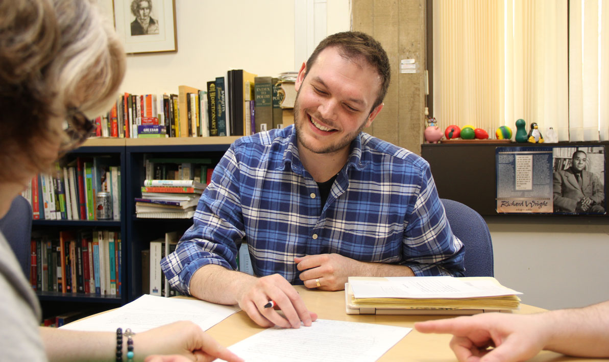 Andy Morse in the HCC Writing Center