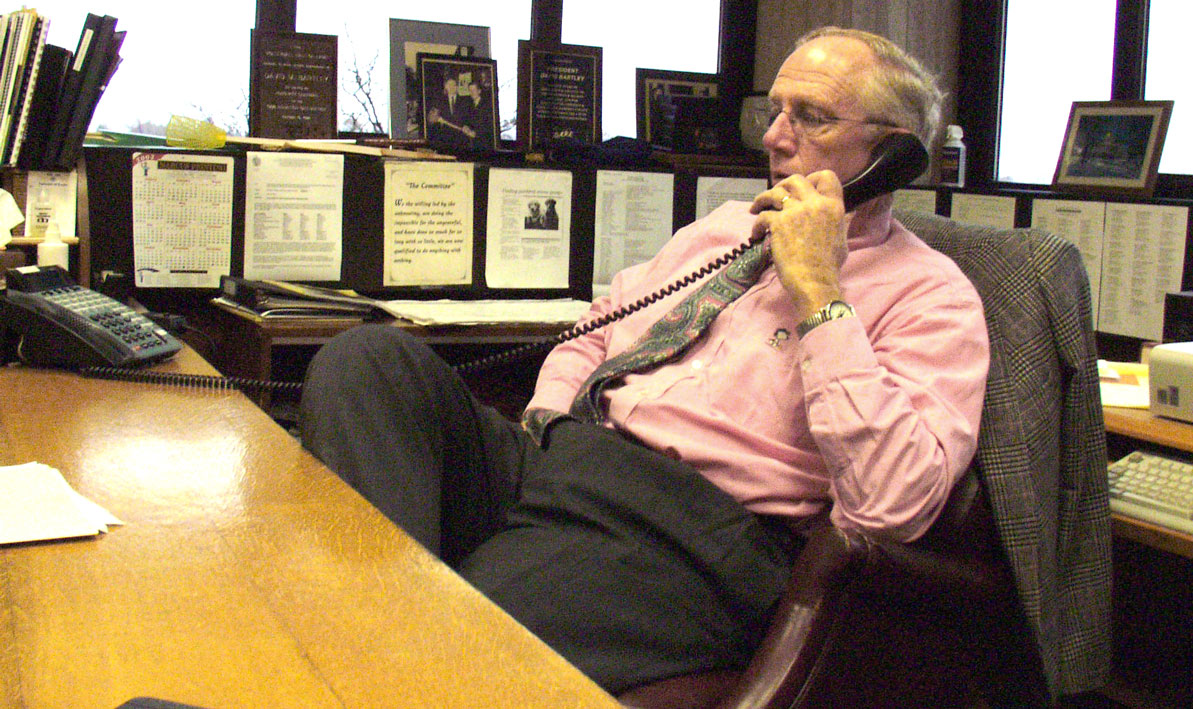 David Bartley in the President's Office at HCC