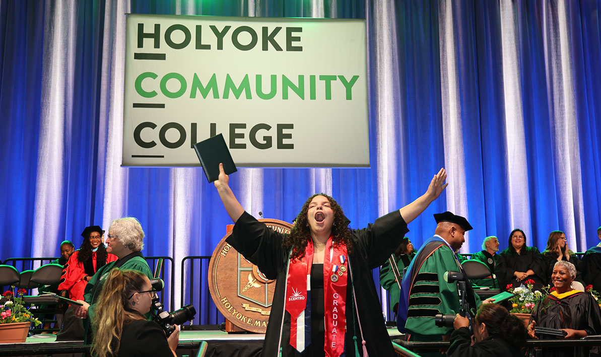 Nyasia Aguirre celebrates Commencement 