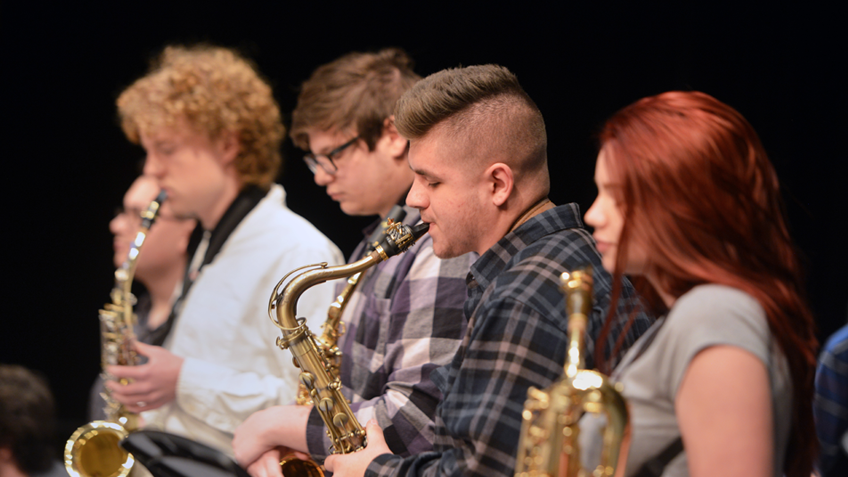 A jazz group performs