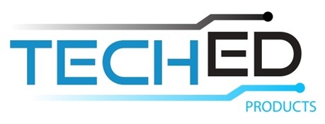 TechEd logo with word tech printed in blue and ed printed in black