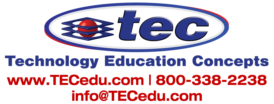 Technology Education in navy blue and red